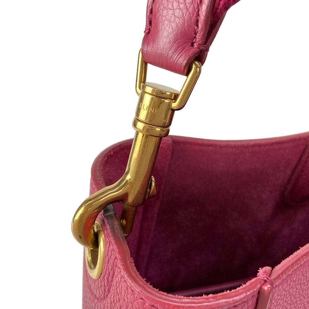 Celine Sangle bucket small Shoulder Bag 189303AH4.25RY Raspberry (Pink-Red) - Picture 11 of 15
